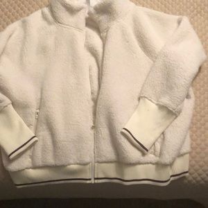 Athleta cream teddy bear jacket